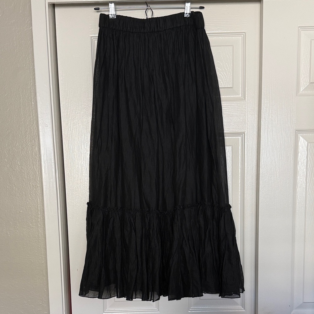 J. Crew Amelia Black Maxi Skirt S